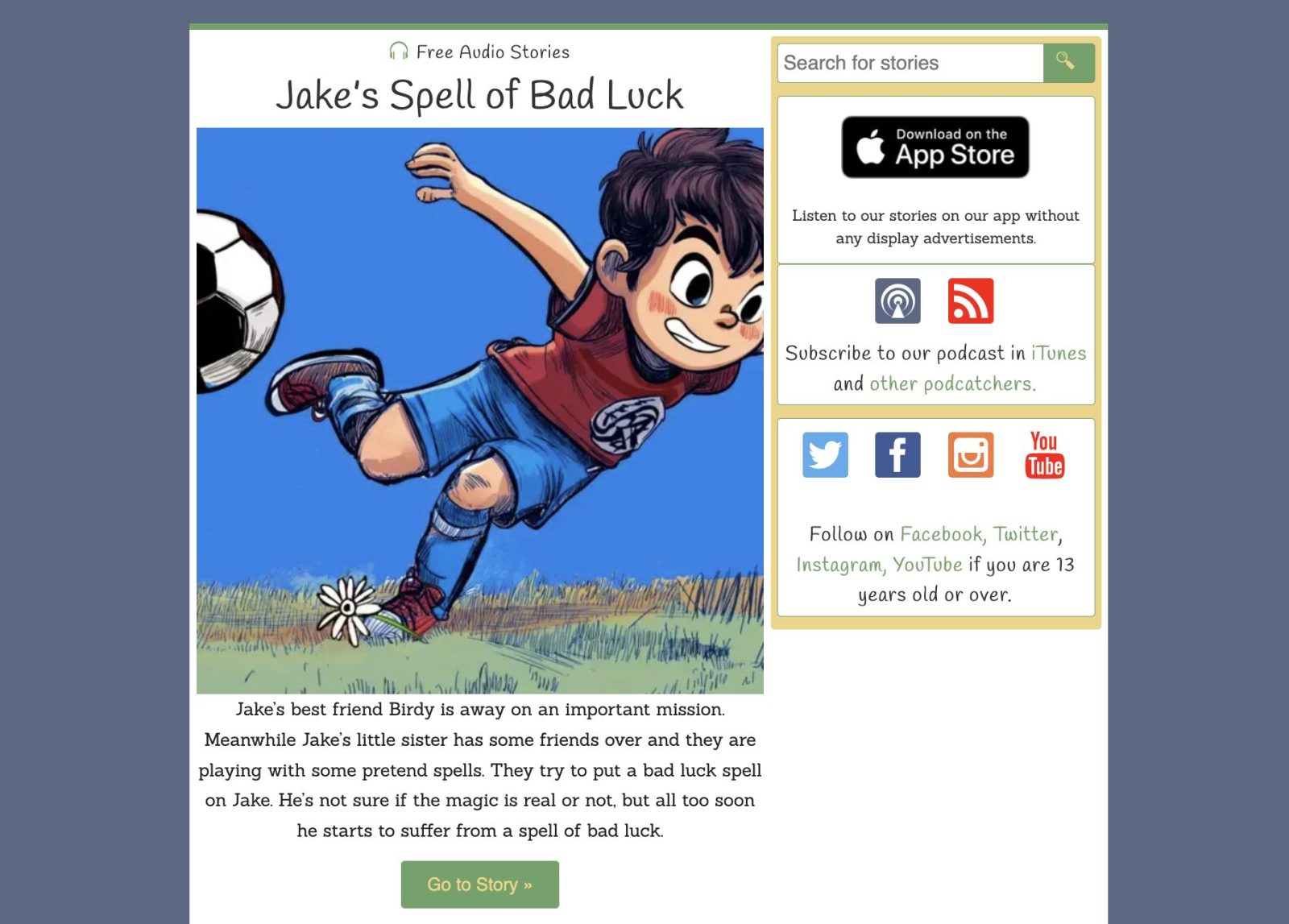 Storynoryトップ画面