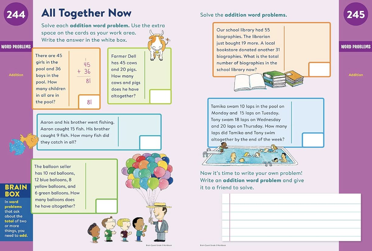 Brain Quest Workbook 3rd Gradeのサンプル画像