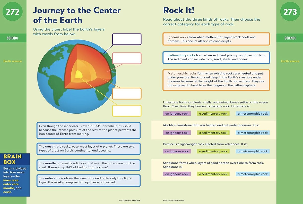 ブレインクエストのワークブックのgrade5の内容